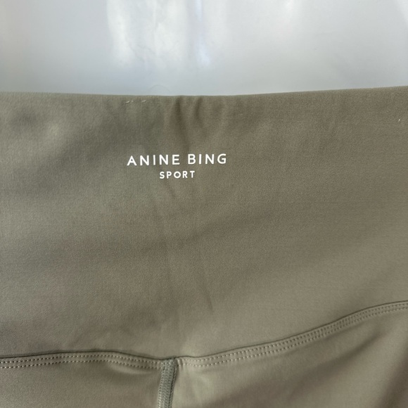 Anine Bing Sport NWT Size XL Blake Logo Gray print Leggings - Picture 8 of 16